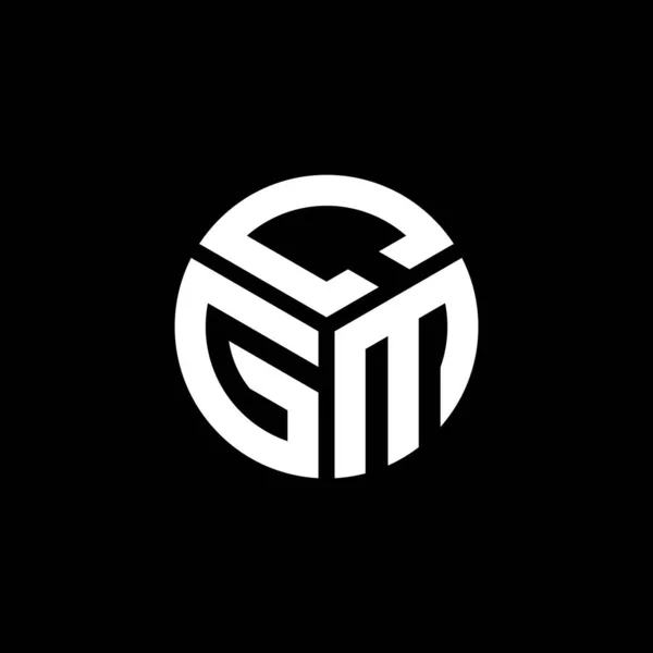 Cgm Letter Logo Design Auf Schwarzem Hintergrund Cgm Kreative Initialen — Stockvektor