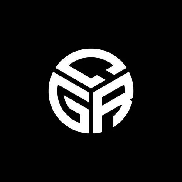 Siyah Arka Planda Cgr Harf Logosu Tasarımı Cgr Yaratıcı Harflerin — Stok Vektör