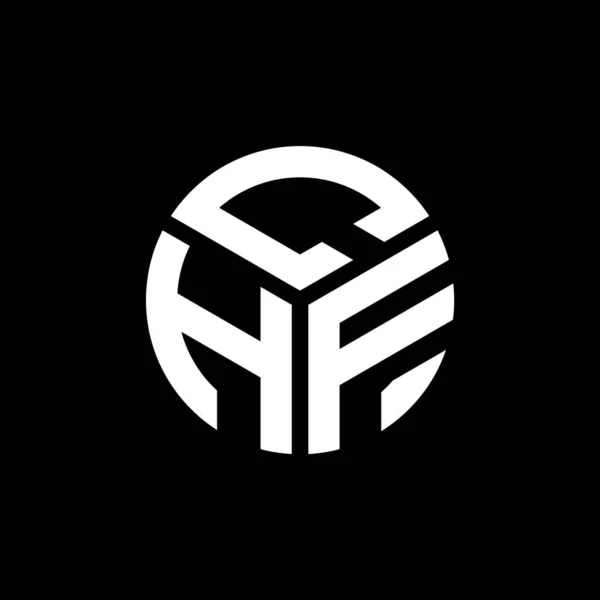 Chf Design Logotipo Carta Fundo Preto Chf Iniciais Criativas Conceito —  Vetores de Stock