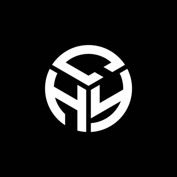 Design Logo Scrisorii Chy Fundal Negru Chy Creativ Iniţiale Litera — Vector de stoc