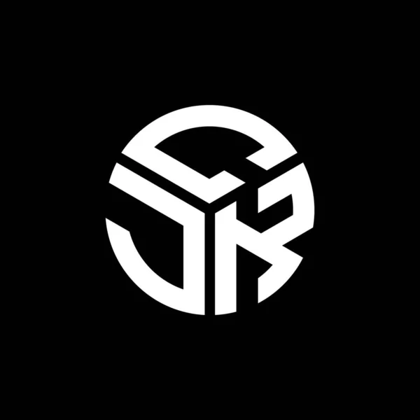 Cjk Brev Logotyp Design Svart Bakgrund Cjk Kreativa Initialer Brev — Stock vektor