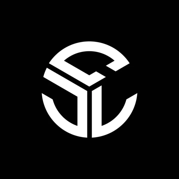Modèle Logo Lettre Cjl Sur Fond Noir Cjl Initiales Créatives — Image vectorielle
