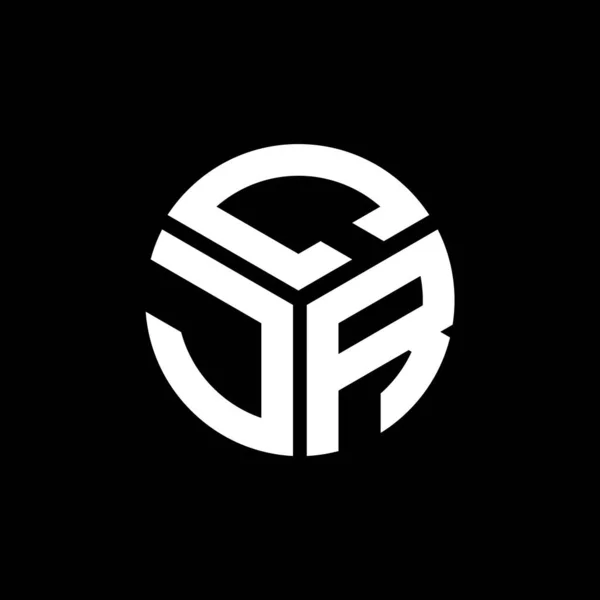 Desain Logo Huruf Cjr Pada Latar Belakang Hitam Cjr Kreatif - Stok Vektor