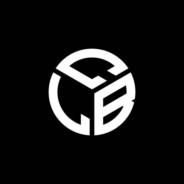 Projekt Logo Litery Clb Czarnym Tle Clb Kreatywne Inicjały Litera — Wektor stockowy