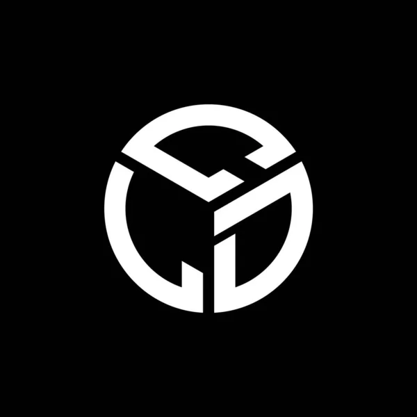 Cld Logo Ontwerp Zwarte Achtergrond Cld Creatieve Initialen Letter Logo — Stockvector