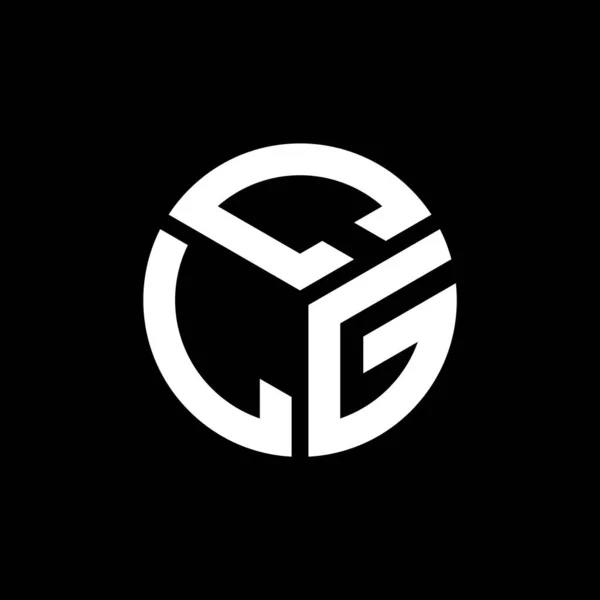 Diseño Del Logotipo Letra Clg Sobre Fondo Negro Clg Iniciales — Vector de stock