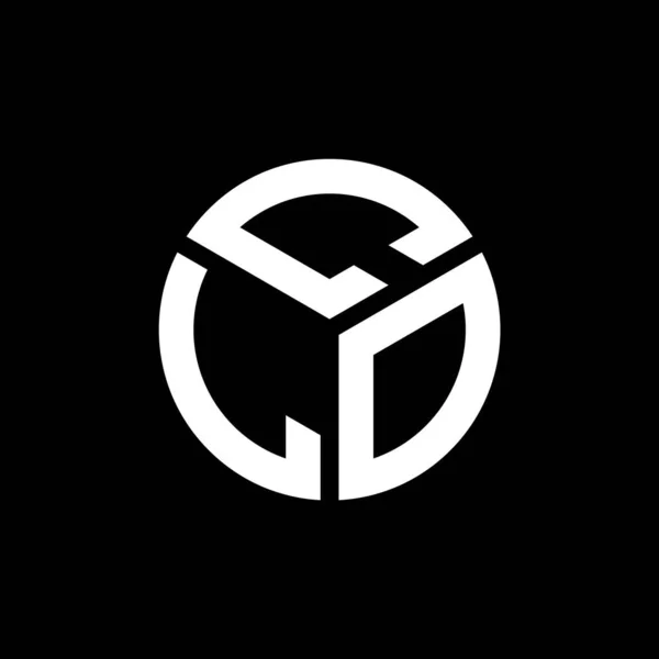 Siyah Arka Planda Clo Harf Logosu Tasarımı Clo Yaratıcı Harflerin — Stok Vektör