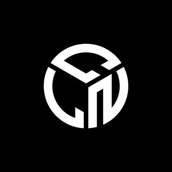 Logo Cln Sfondo Nero Logo Della Lettera Sigle Creative Cln — Vettoriale Stock
