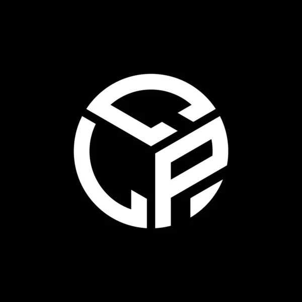 Clp Lettre Logo Design Sur Fond Noir Clp Initiales Créatives — Image vectorielle