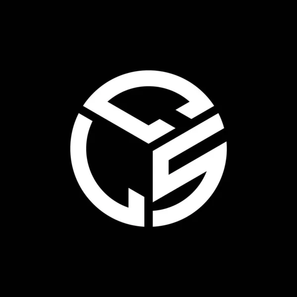 Siyah Arkaplanda Cls Harfi Logo Tasarımı Cls Yaratıcı Harf Logosu — Stok Vektör