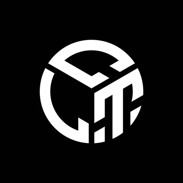 Diseño Del Logotipo Letra Clt Sobre Fondo Negro Clt Iniciales — Archivo Imágenes Vectoriales