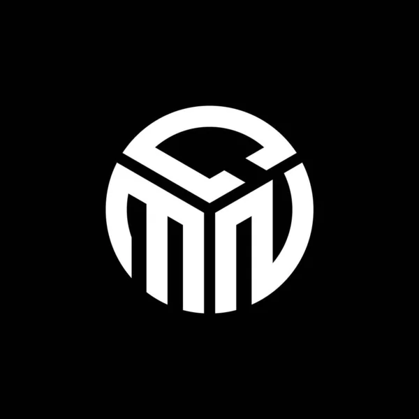 Diseño Del Logotipo Letra Cmn Sobre Fondo Negro Cmn Iniciales — Vector de stock