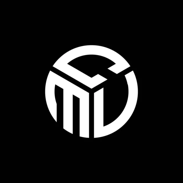 Cmv Logo Ontwerp Zwarte Achtergrond Cmv Creatieve Initialen Letter Logo — Stockvector