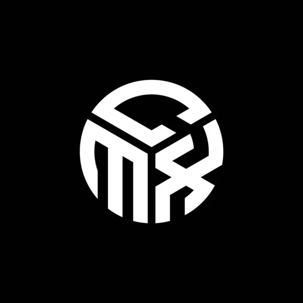 Дизайн Логотипа Cmx Чёрном Фоне Cmx Креативные Инициалы Буквенная Концепция — стоковый вектор