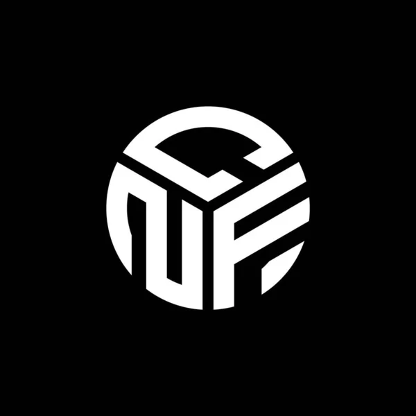 Diseño Del Logotipo Letra Cnf Sobre Fondo Negro Cnf Iniciales — Archivo Imágenes Vectoriales