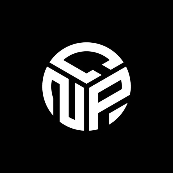 Design Logotipo Carta Cnp Fundo Preto Cnp Iniciais Criativas Conceito —  Vetores de Stock