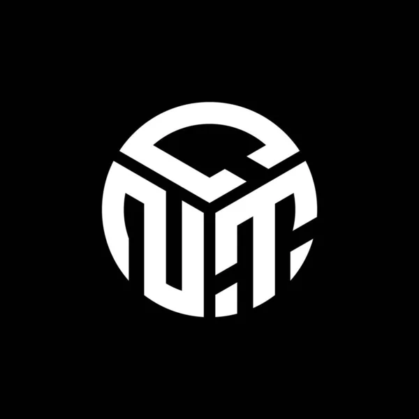 黒の背景にCntの文字ロゴデザイン Cntクリエイティブイニシャルレターロゴコンセプト Cnt文字デザイン — ストックベクタ
