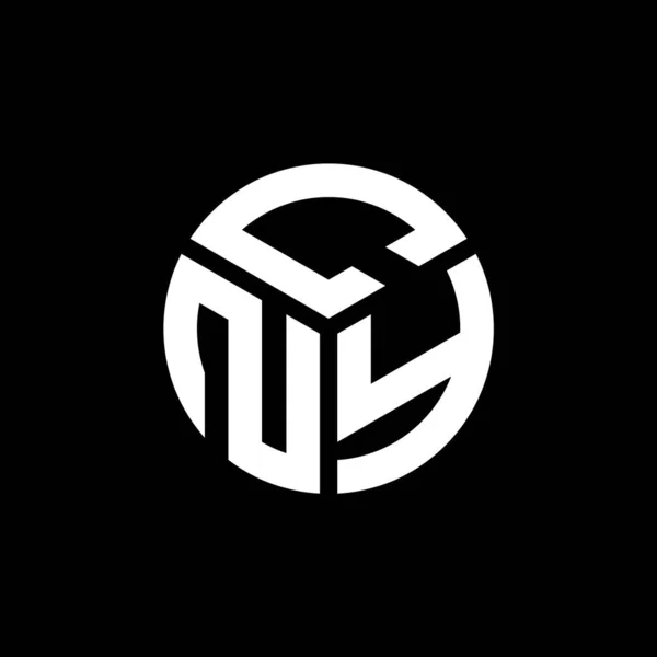 Cny Λογότυπο Επιστολή Σχεδιασμό Μαύρο Φόντο Cny Δημιουργική Αρχικά Γράμμα — Διανυσματικό Αρχείο