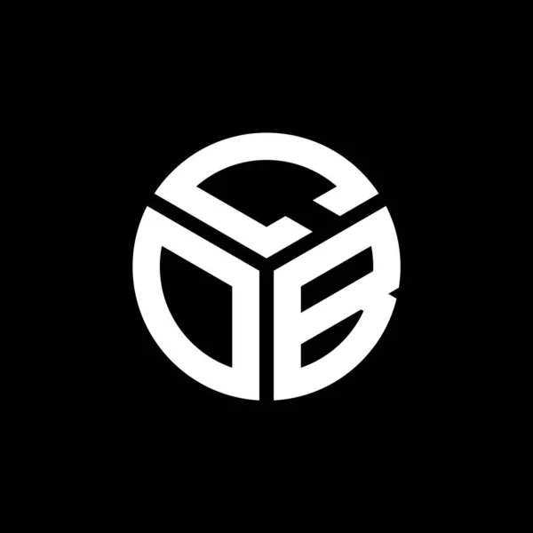 Cob Lettre Logo Design Sur Fond Noir Cob Initiales Créatives — Image vectorielle
