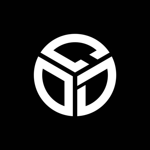 Cod Logo Ontwerp Zwarte Achtergrond Cod Creatieve Initialen Letter Logo — Stockvector