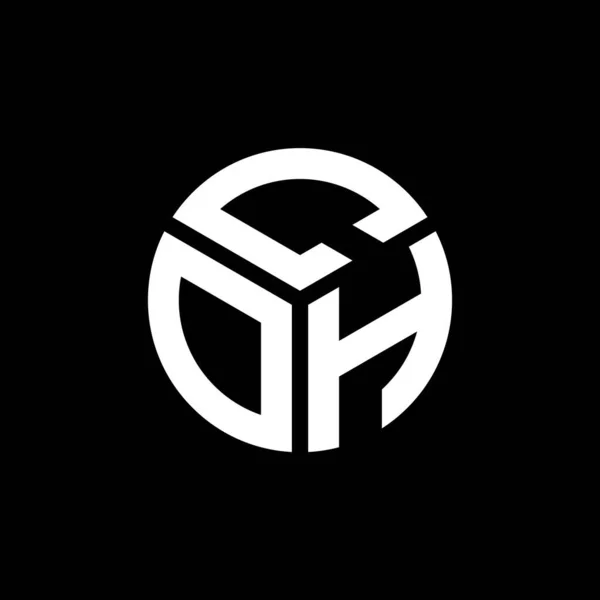 Coh Logo Ontwerp Zwarte Achtergrond Coh Creatieve Initialen Letter Logo — Stockvector