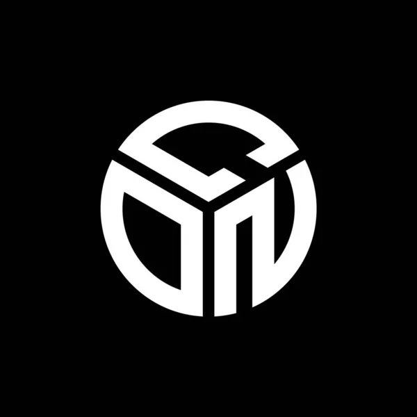 Con Diseño Del Logotipo Letra Sobre Fondo Negro Con Iniciales — Vector de stock