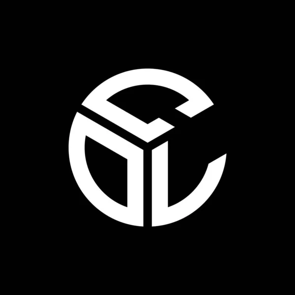Col Letter Logo Design Auf Schwarzem Hintergrund Col Kreative Initialen — Stockvektor