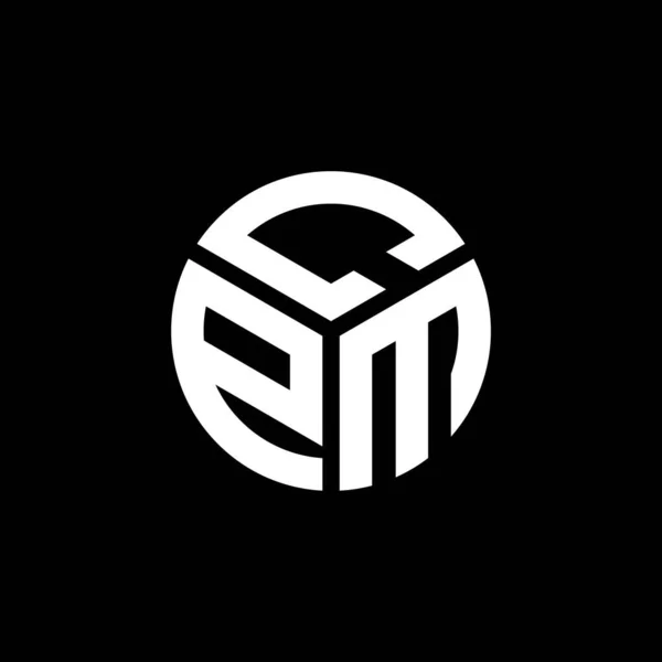 Cpm Letter Logo Design Black Background Cpm Creative Initials Letter — Stock Vector