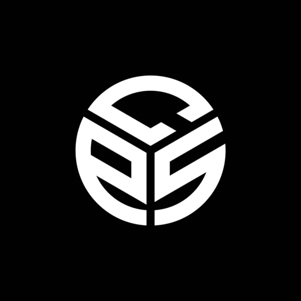 Cps Letter Logo Ontwerp Zwarte Achtergrond Cps Creatieve Initialen Letter — Stockvector