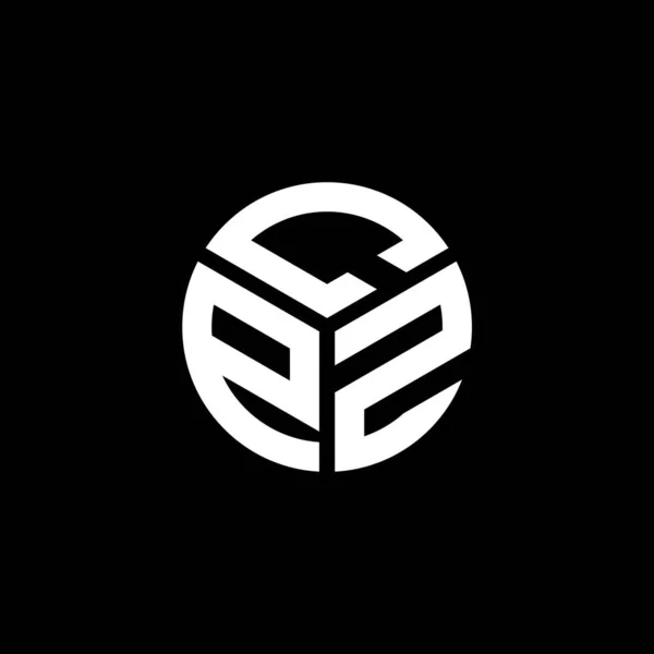 Cpz Lettre Logo Design Sur Fond Noir Cpz Initiales Créatives — Image vectorielle