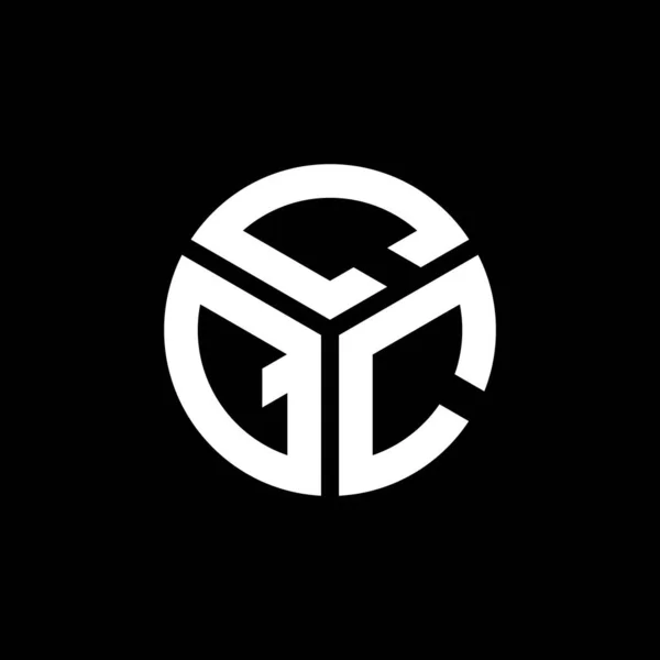 Siyah Arkaplan Üzerine Cqc Harf Logosu Tasarımı Cqc Yaratıcı Harflerin — Stok Vektör