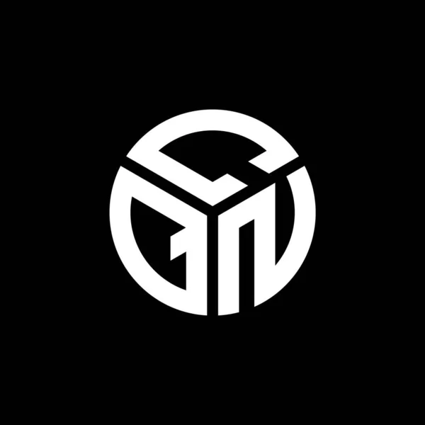 Cqn Lettre Logo Design Sur Fond Noir Cqn Initiales Créatives — Image vectorielle