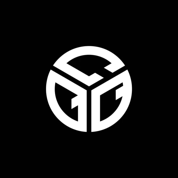 Cqq Letter Logo Ontwerp Zwarte Achtergrond Cqq Creatieve Initialen Letter — Stockvector