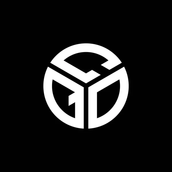 Σχεδιασμός Λογότυπου Γραμμάτων Cqo Μαύρο Φόντο Δημιουργικά Αρχικά Cqo Έννοια — Διανυσματικό Αρχείο