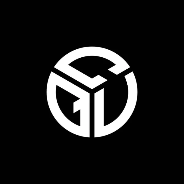 Σχεδιασμός Λογότυπου Γραμμάτων Cqv Μαύρο Φόντο Δημιουργικά Αρχικά Cqv Έννοια — Διανυσματικό Αρχείο