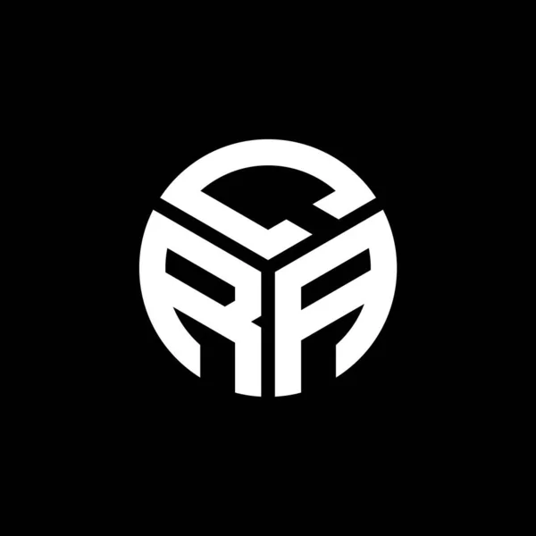 Cra Logo Ontwerp Zwarte Achtergrond Cra Creatieve Initialen Letter Logo — Stockvector