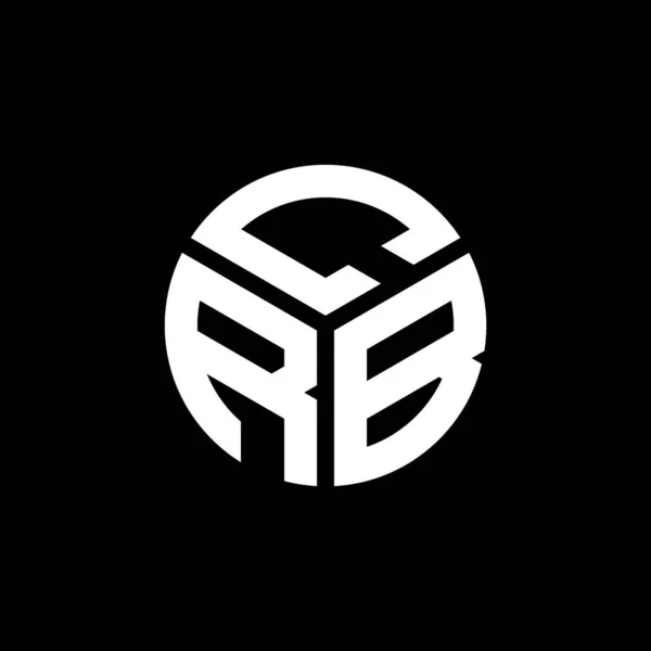Crb Design Logotipo Carta Fundo Preto Crb Iniciais Criativas Conceito — Vetor de Stock