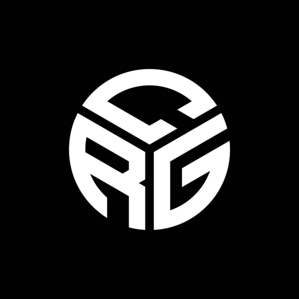 Crg Буква Логотип Дизайн Черном Фоне Crg Creative Initials Letter — стоковый вектор