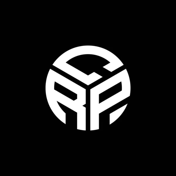 Crp Logo Ontwerp Zwarte Achtergrond Crp Creatieve Initialen Letter Logo — Stockvector