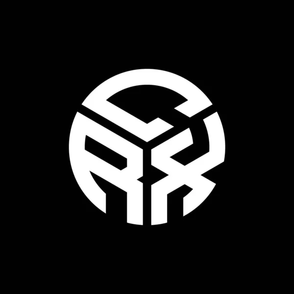 Design Logotipo Carta Crx Fundo Preto Crx Iniciais Criativas Conceito — Vetor de Stock