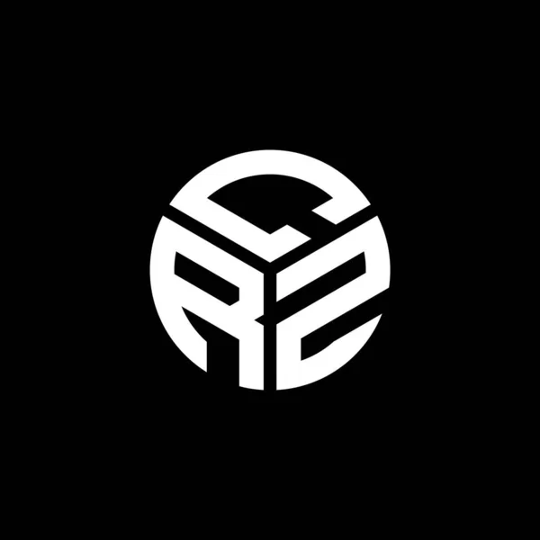 Projekt Logo Litery Crz Czarnym Tle Crz Twórcze Inicjały Koncepcja — Wektor stockowy