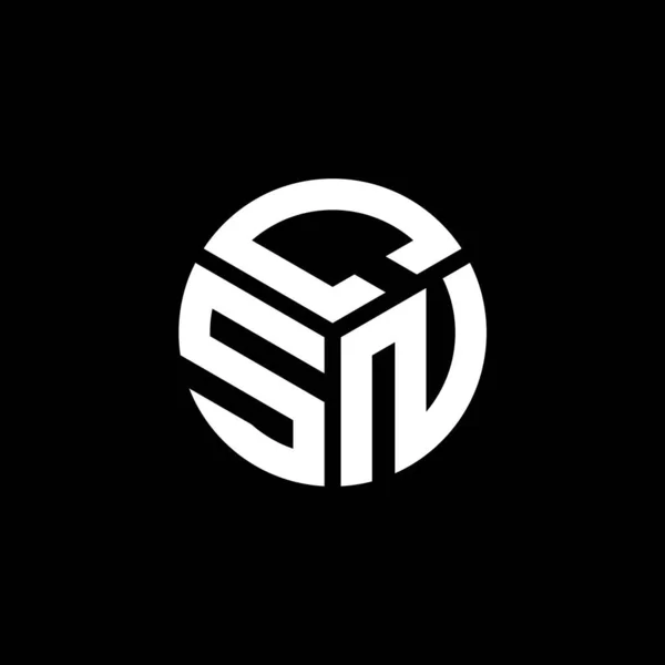 Дизайн Логотипа Csn Чёрном Фоне Концепция Логотипа Креативными Инициалами Csn — стоковый вектор