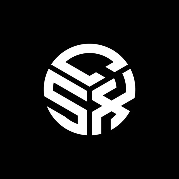 Projekt Logo Litery Csx Czarnym Tle Kreatywne Inicjały Csx Koncepcja — Wektor stockowy
