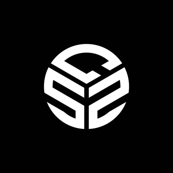 Design Logotipo Csz Carta Fundo Preto Csz Iniciais Criativas Conceito — Vetor de Stock