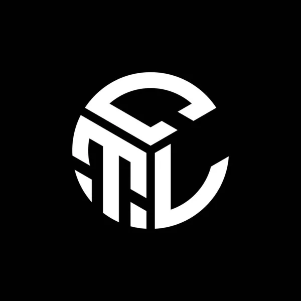 Дизайн Логотипу Літери Ctl Чорному Тлі Творчі Ініціали Ctl Концепція — стоковий вектор