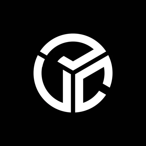 Projekt Logo Litery Juc Czarnym Tle Inicjały Twórcze Juc Litera — Wektor stockowy
