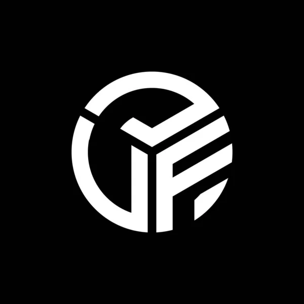 Дизайн Логотипа Juf Чёрном Фоне Концепция Логотипа Инициалами Juf Дизайн — стоковый вектор