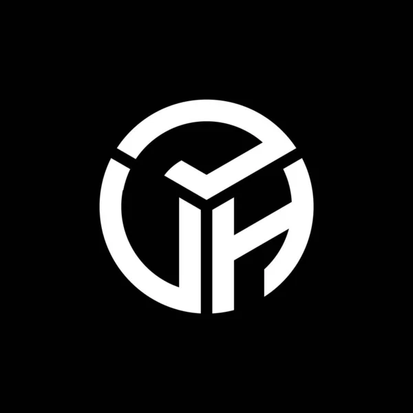 Diseño Del Logotipo Letra Jvh Sobre Fondo Negro Jvh Iniciales — Archivo Imágenes Vectoriales