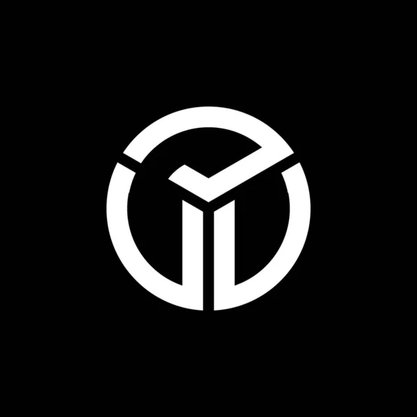 Jvv Letter Logo Design Black Background Jvv Creative Initials Letter — Stock Vector