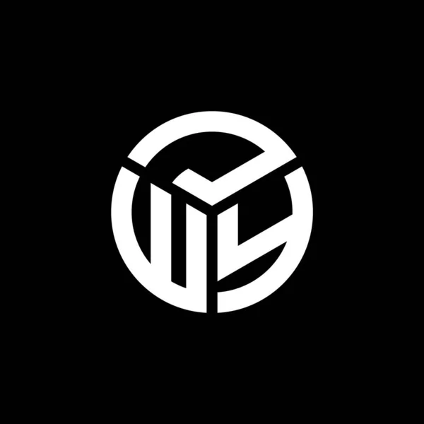Jwy Letter Logo Ontwerp Zwarte Achtergrond Jwy Creatieve Initialen Letter — Stockvector
